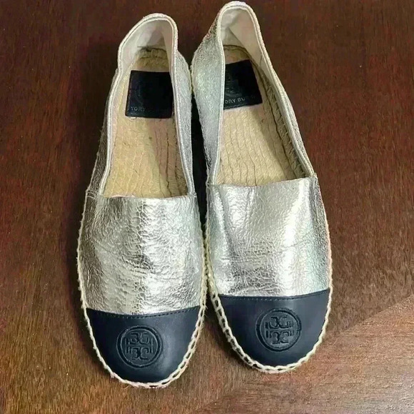 TORY BURCH
Logo metallic leather espadrillas - Picture 1 of 12